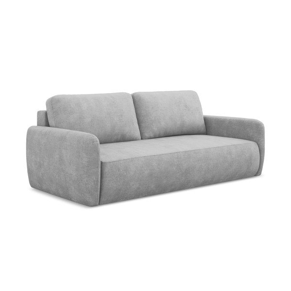 Svijetlo siva sklopiva/s prostorom za pohranu sofa od šenila 218 cm Lilo – Makamii-image-1