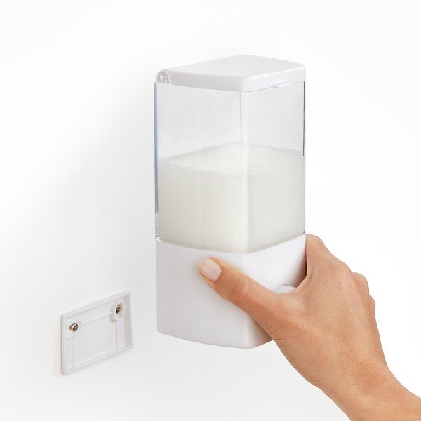 Bijeli samoljepljiv dozator sapuna 400 ml – Rayen-image-3