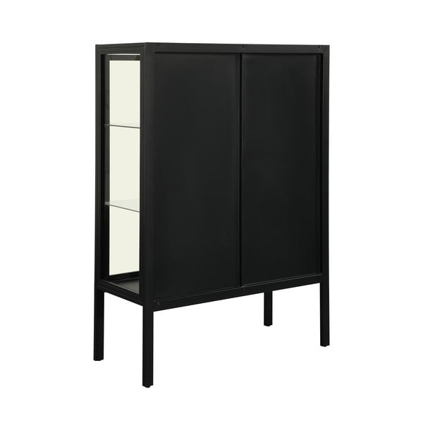 Crna vitrina s dvoja vrata Støraa Alva, visina 140 cm-image-4