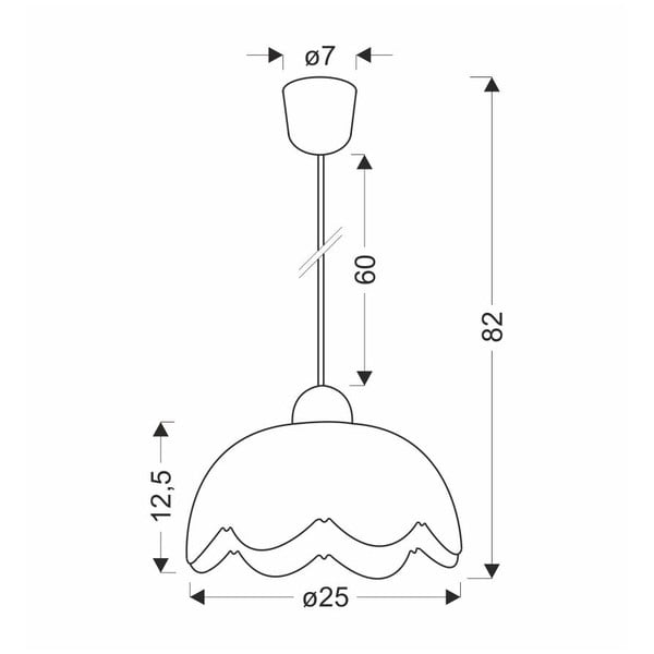 Bijela viseća svjetiljka sa staklenim sjenilom ø 25 cm Bratek – Candellux Lighting-image-2
