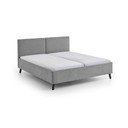 Sivi tapecirani bračni krevet s podnicom 160x200 cm Piano – Meise Möbel