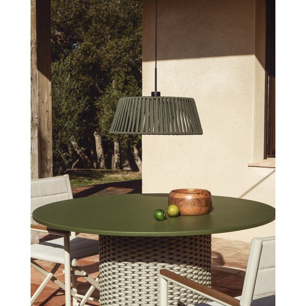 Kaki zeleno metalno sjenilo ø 46 cm Aldet – Kave Home-image-1