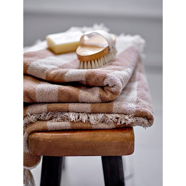 Smeđo-bež pamučni ručnik 50x100 cm Elaia – Bloomingville-image-1