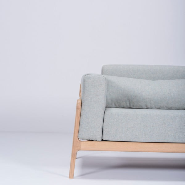 Plavo-sivi kauč s konstrukcijom od hrastovine Gazzda Fawn, 180 cm-image-3