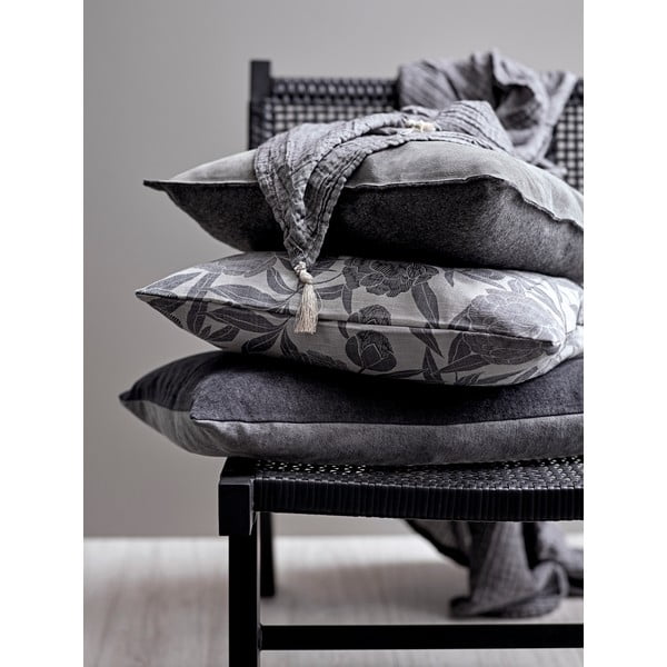 Set od 2 sivi jastuci iz valova i kože Södahl Vincent, 45 x 45 cm-image-1