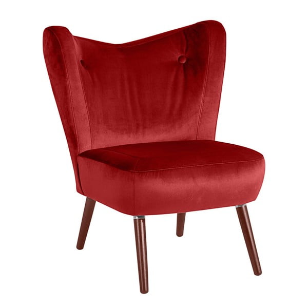 Cigla crvena fotelja Max Winzer Sari Velvet