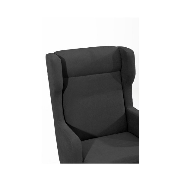 Crna fotelja Max Winzer Bennet Suede-image-1