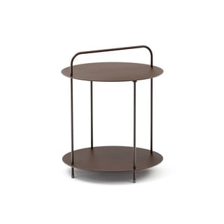 Vrtni metalni pomoćni stolić u smeđoj boji Ezeis Plip, ø 45 cm