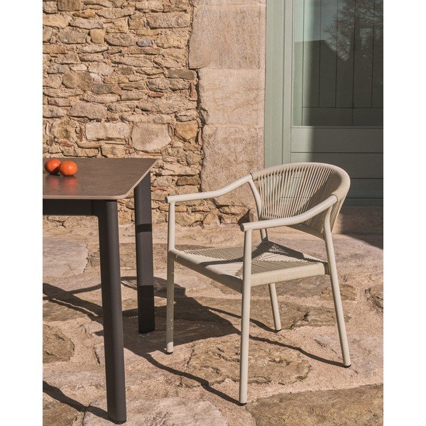 Vrtni stol s kamenom pločom stola 80x140 cm Anafi – Kave Home-image-2