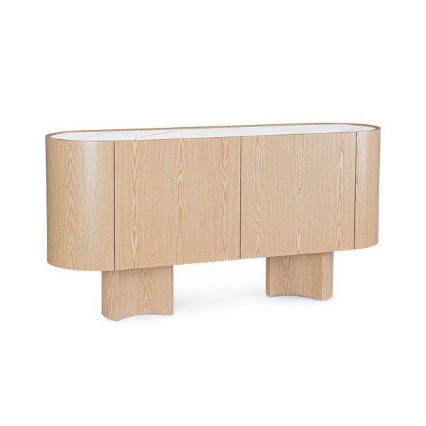 Komoda u dekoru hrasta u svijetloj prirodnoj boji 160x80,5x45,5 cm Otilia – Bizzotto