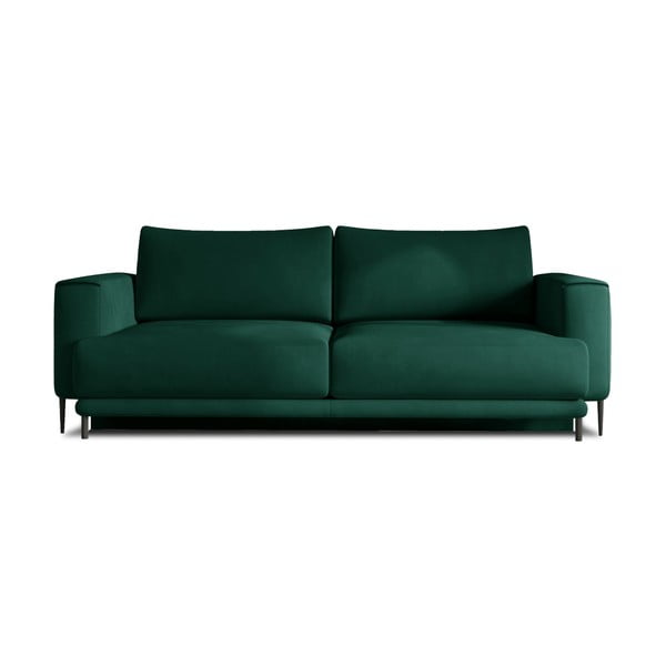 Zelena baršunasti sklopiva/s prostorom za odlaganje sofa 260 cm Dalia – ELTAP