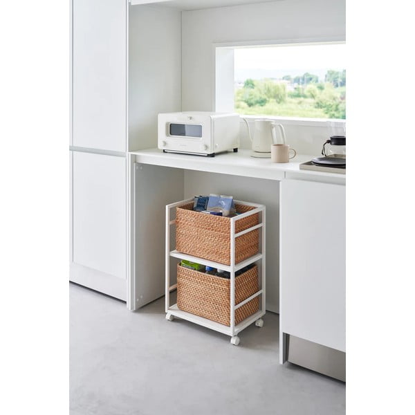 Bijeli metalni regal na kotačima 42x60 cm Tower – YAMAZAKI-image-4