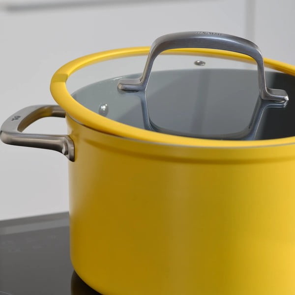 Lonac s poklopcem/s keramičkim premazom prikladni za indukcijsko kuhalo 5,5 l Meda 3.0 – FABINI-image-1