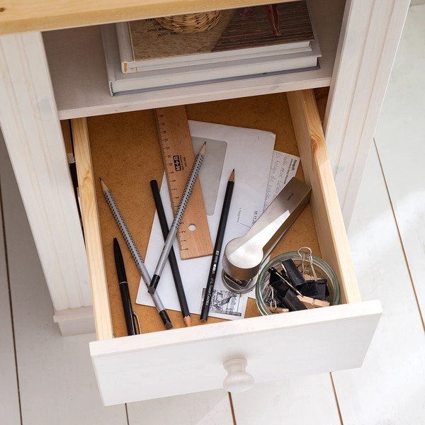 Radni stol s pločom stola od borovine 50x140 cm Anita – Støraa-image-1