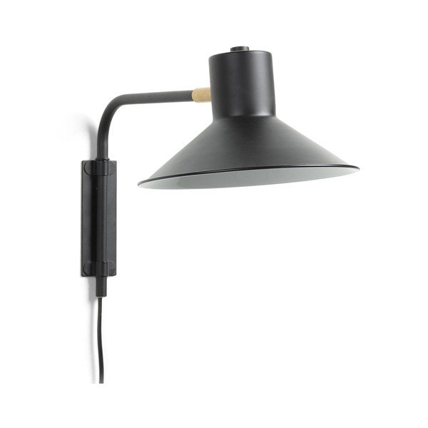 Crna zidna lampa ø 20 cm Aria – Kave Home