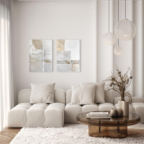 Slike s ručno oslikanim elementima u setu od 2 kom 50x70 cm Jedro – Styler-image-2