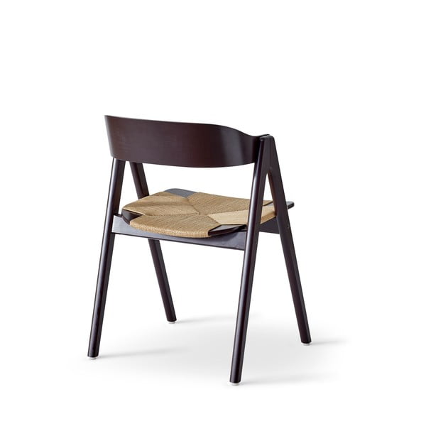 Crna blagovaonska stolica od bukovog drveta sa sjedištem od ratana Findahl by Hammel Mette-image-3