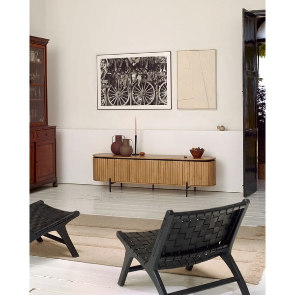 TV komoda od drveta manga u prirodnoj boji 200x55 cm Licia - Kave Home-image-1