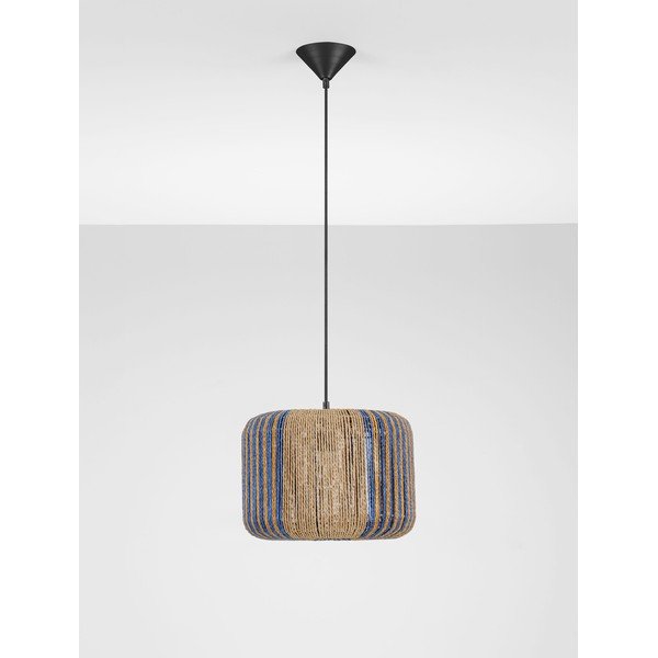 Plava/u prirodnoj boji viseća svjetiljka od užeta ø 33 cm Abby – Nova Luce-image-3