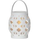Bijela lampa Star Trading Flame Lantern, visina 16 cm