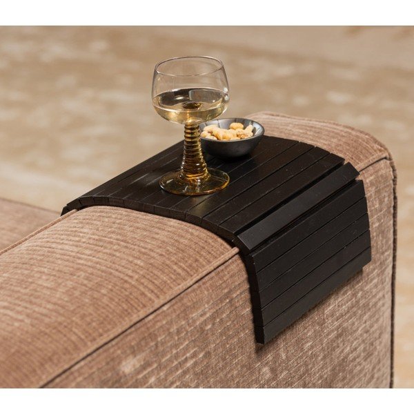 Crni fleksibilni oslonac za ruku za kauč WOOOD Tray-image-1