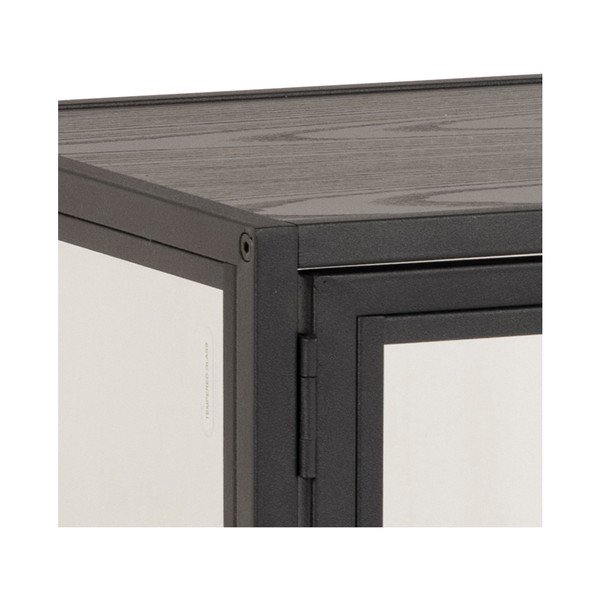 Vitrina Actona Seaford crna, 77 x 86,4 cm-image-1