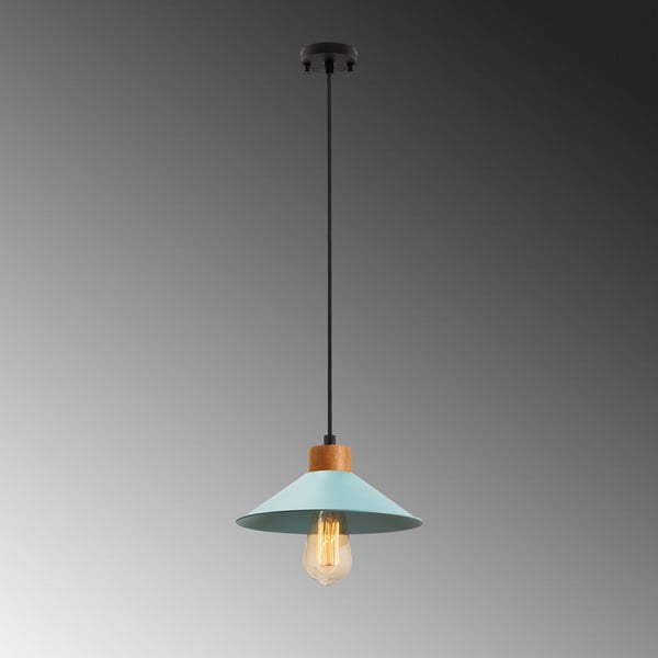 Tirkizna/u prirodnoj boji viseća svjetiljka s metalnim sjenilom ø 24 cm Manavgat – Opviq lights-image-4