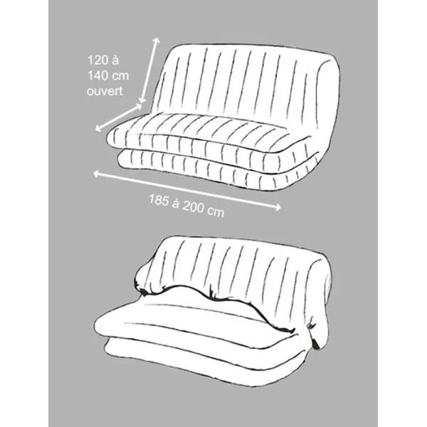 Crna rastezljiva presvlaka za trosjed Essentiel – douceur d'intérieur-image-2