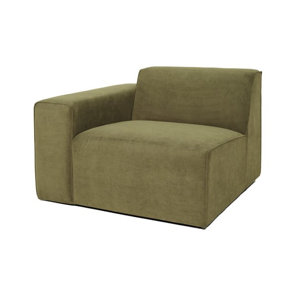 Kaki zeleni baršunasti završni element Scandic Sting, 101 cm, lijevi kut-image-2