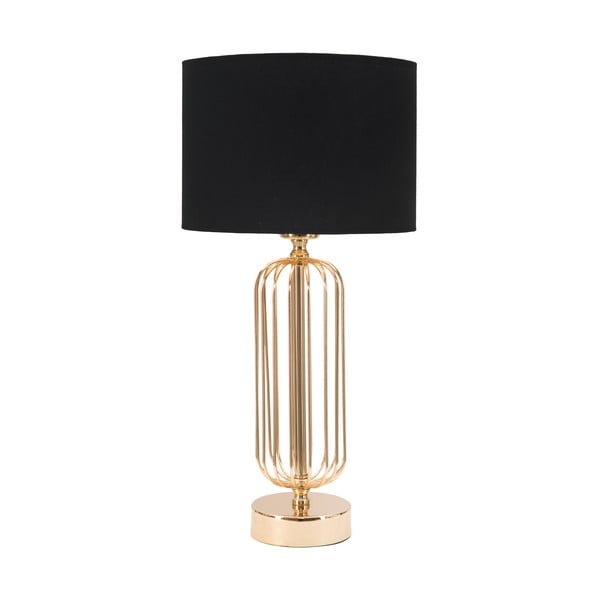 Stolna svjetiljka u crno-zlatnoj boji Mauro Ferretti Glam Towy, visina 51 cm