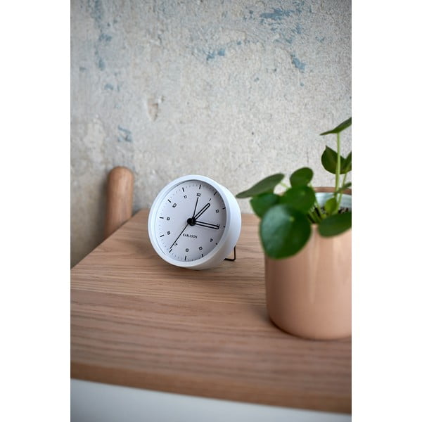 Bijela budilica Karlsson Tinge, ø 9 cm-image-1