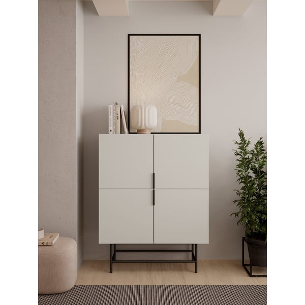 Krem ormarić 100x128 cm Eldia – Marckeric-image-1