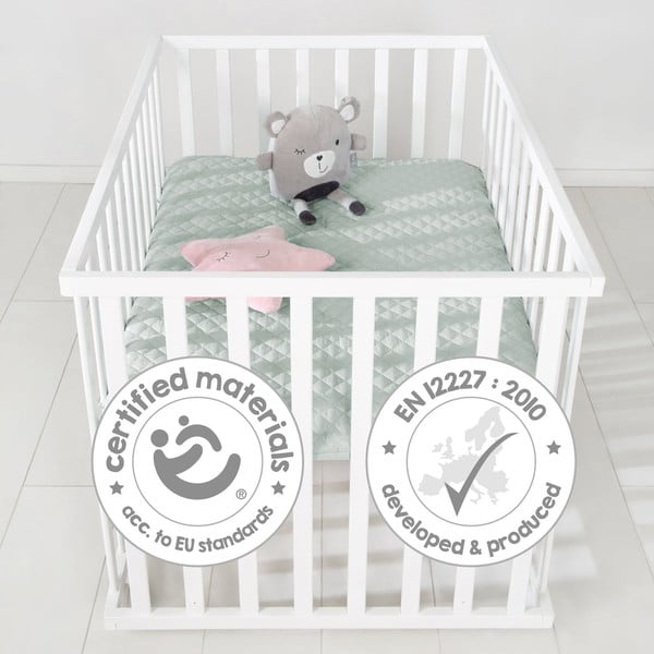 Bijeli putni krevetić na kotačićima 100x75 cm Style – Roba-image-4