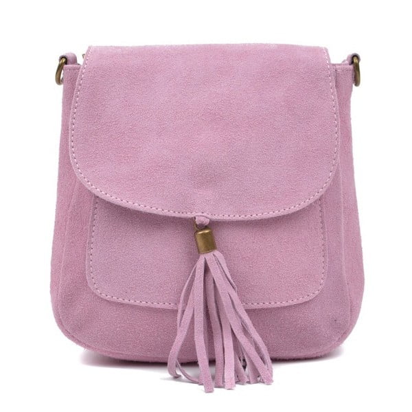 Ružičasta kožna torbica Anna Luchini Kaello