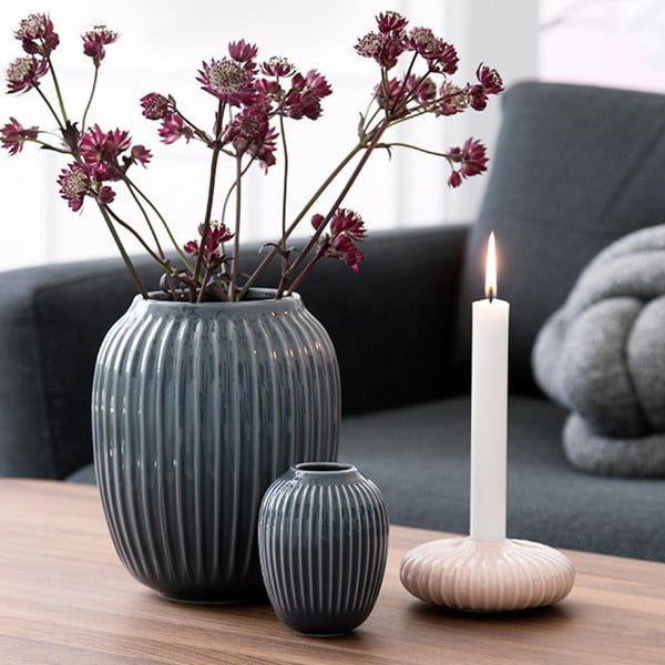 Antracit kamena vaza Kähler Design Hammershoi, ⌀ 8,5 cm-image-3