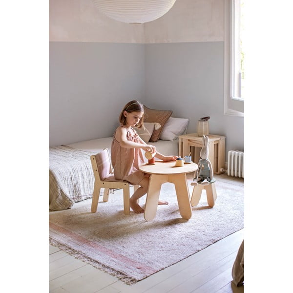 Svijetlo ružičasta/u prirodnoj boji dječja stolica Vintage Nude – Lorena Canals-image-4
