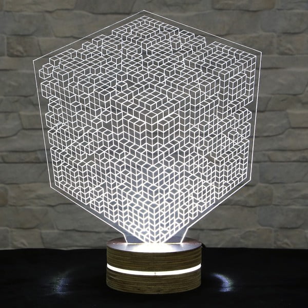 3D stolna lampa Kvadrati