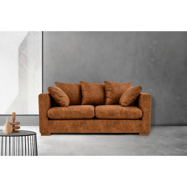 Konjak smeđa sofa od imitacije kože 175 cm Hamburg – Scandic-image-1