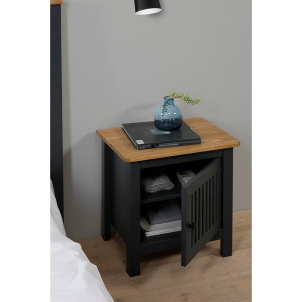 Sivi drveni noćni ormarić Marckeric Bruna-image-1