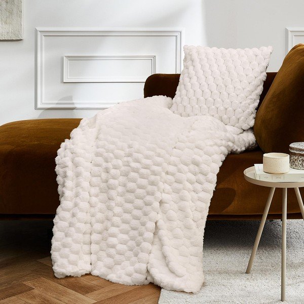 Krem deka od mikropliša 125x150 cm Frosty – douceur d'intérieur-image-1