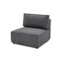 Tamno siva modularna sjedeća garnitura od samta (srednji modul ) Nihad modular – Bobochic Paris