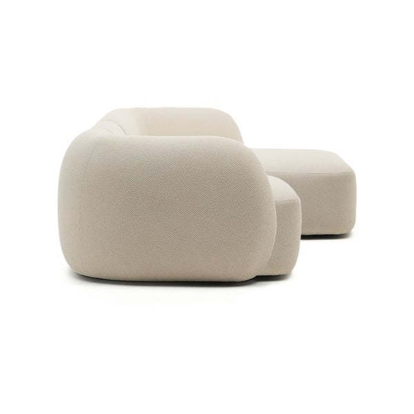 Krem kutna garnitura od šenila (s desnim kutom/s ležaljkom) Martina – Kave Home-image-3