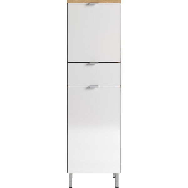 Bijeli ormarić za umivaonik s hrastovim dekorom Germania Mauresa, visina 120 cm-image-1