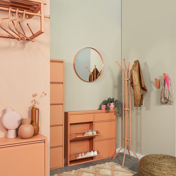 Metalna vješalica u boji lososa ø 40x170 cm Jessy – Spinder Design-image-4