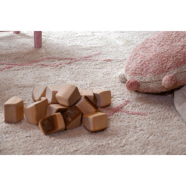 Ružičasti/krem periv/ručno rađen pamučan tepih 170x240 cm Atlas Natural – Lorena Canals-image-4