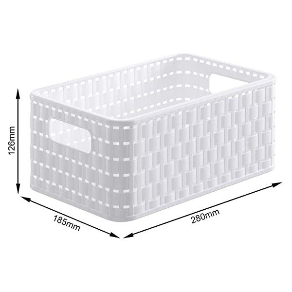 Bijela košara za pohranu od reciklirane plastike Country - Rotho-image-2