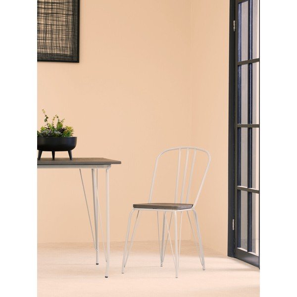 Siva/u tamnoj prirodnoj boji blagovaonska stolica od čvrstog brijesta District – Premier Housewares-image-1