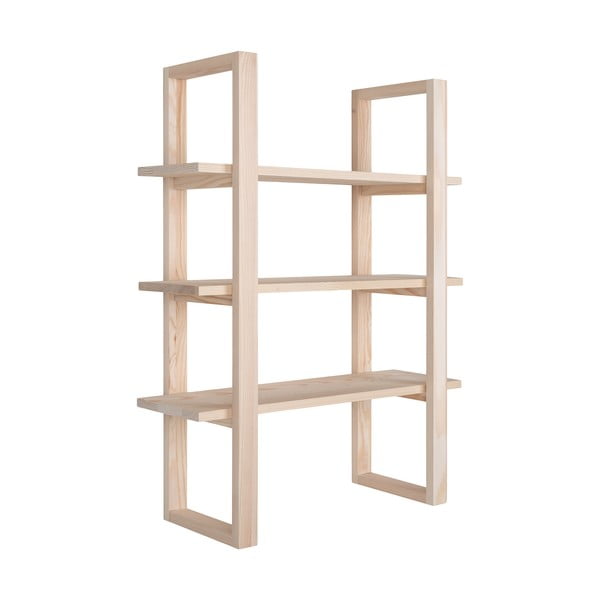 Polica s više razina od masivne paulovnije u prirodnoj boji 48 cm Santiago – House Nordic-image-3