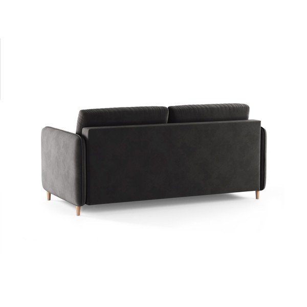 Tamno siva baršunasti sofa za spavanje 184 cm – Micadoni -image-3