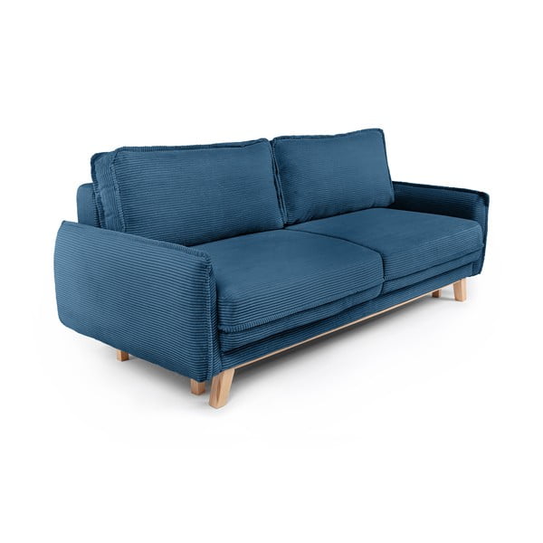 Plava sklopiva sofa od samta 218 cm Tori – Bonami Selection-image-2